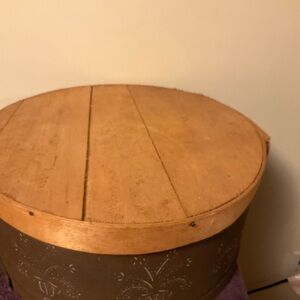 Antique 1920s Seymour Woodenware Bentwood round cheese box Wisconsin